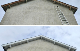 habillage de rive en alu et peinture de boiseries